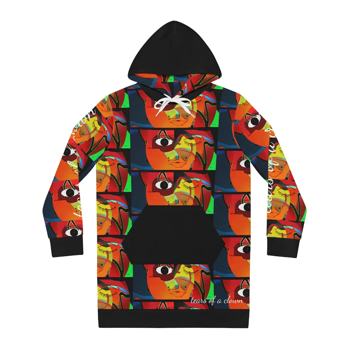 Women's Hoodie Dress (AOP) ABSTRACT CLOWN