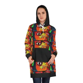 Women's Hoodie Dress (AOP) ABSTRACT CLOWN