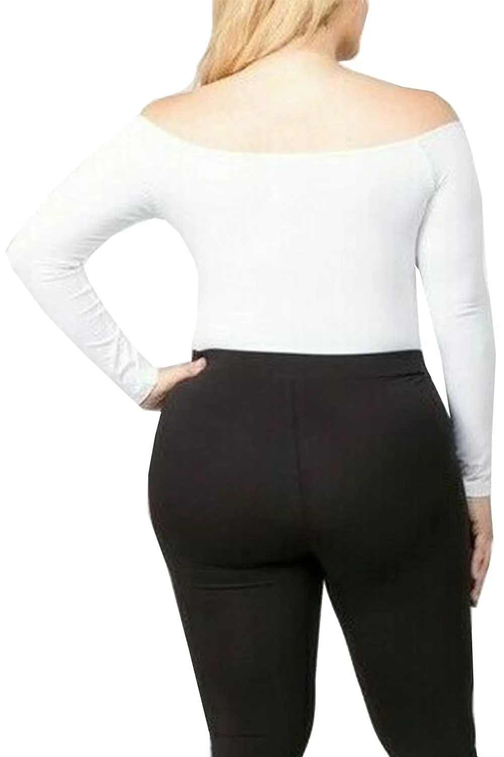 Womens Seamless Off the Shoulder Bodysuit Top