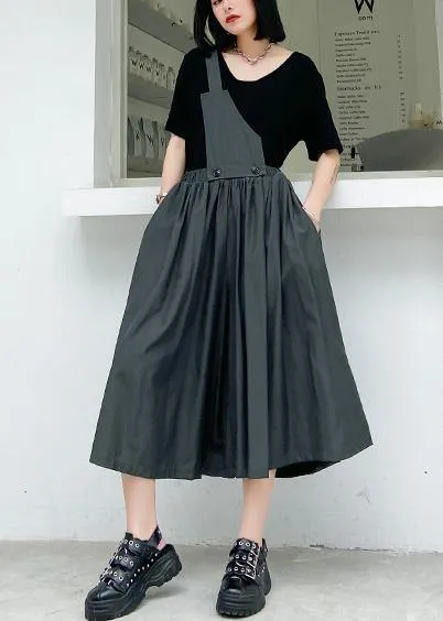 Women's summer plus size casual fashion unilateral strap skirt skirt   T-shirt two-piece suit