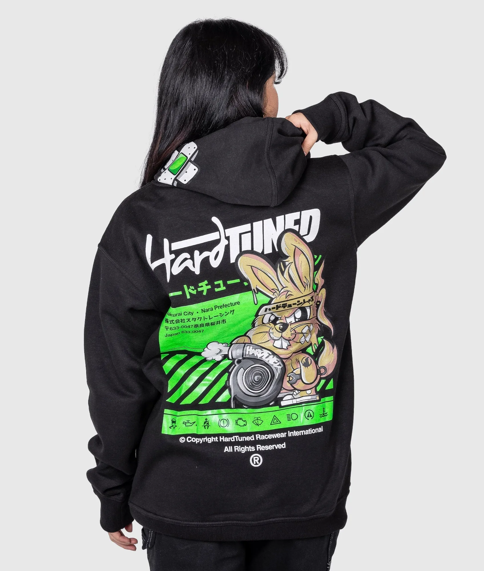 Women's Turbo Bunny Hoodie - Black