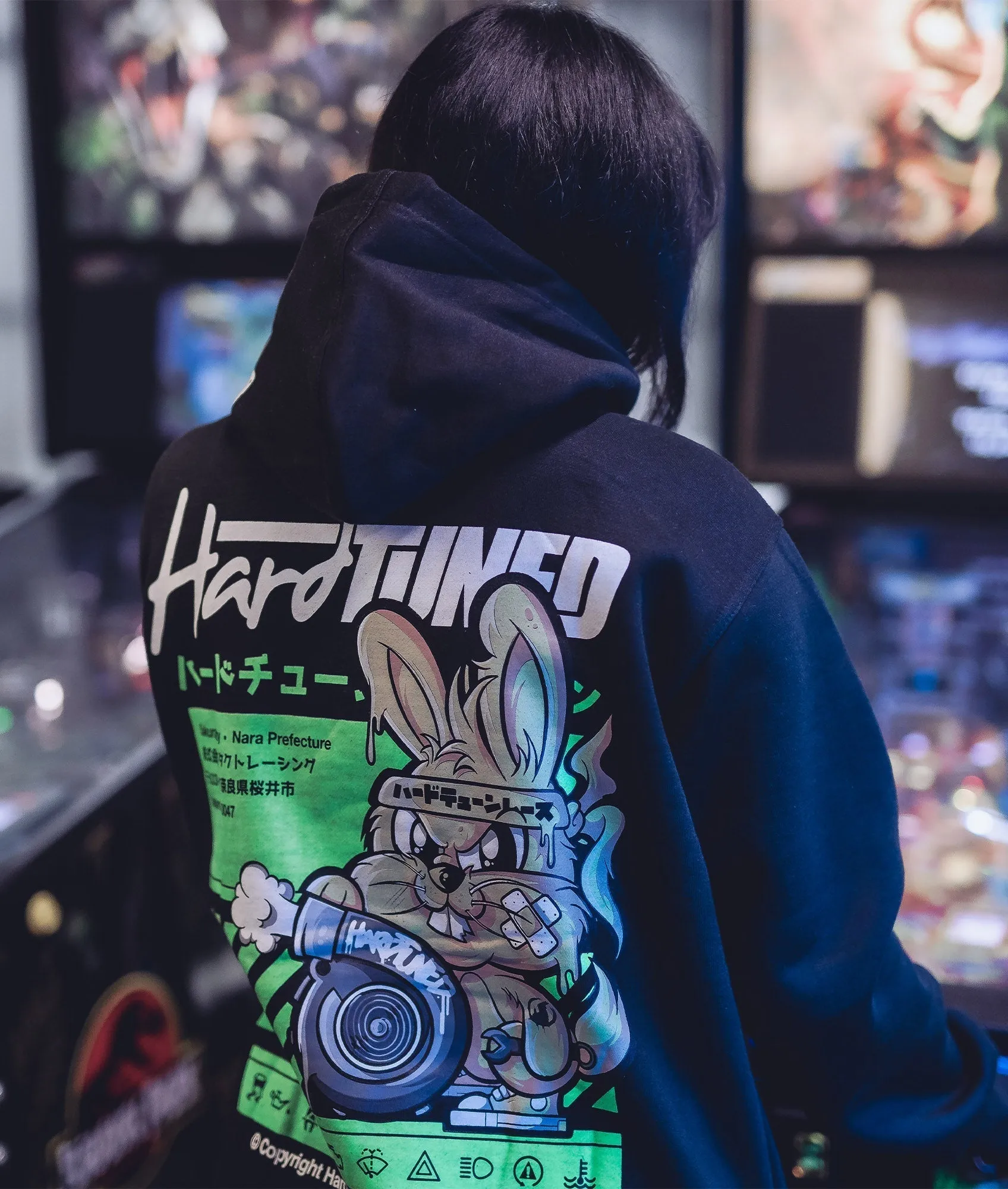 Women's Turbo Bunny Hoodie - Black